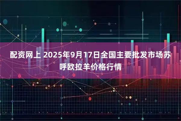 配资网上 2025年9月17日全国主要批发市场苏呼欧拉羊价格行情